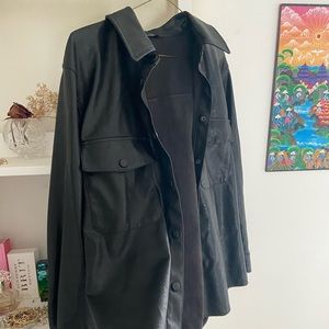 OVERSIZED FAUX LEATHER JACKET | DYNAMITE